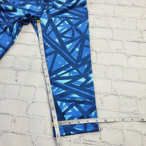 Under Armour woman’s blue printed workout leggings size S - Picture 2 of 10